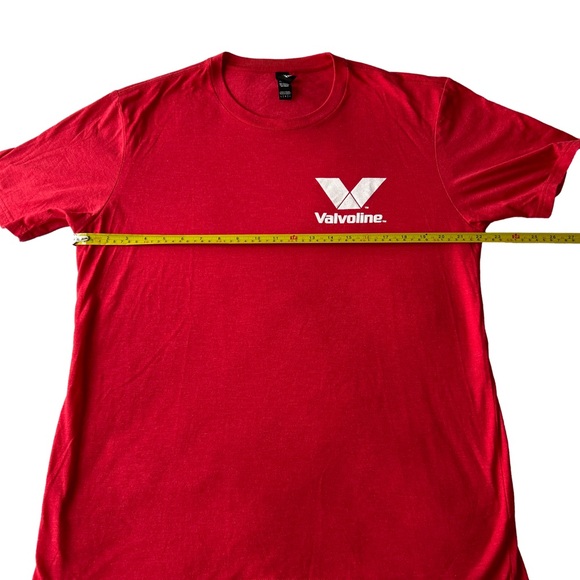Valvoline Oil Graphic Classic Crew Neck Red White Tee Shirt Size Large - Picture 3 of 11
